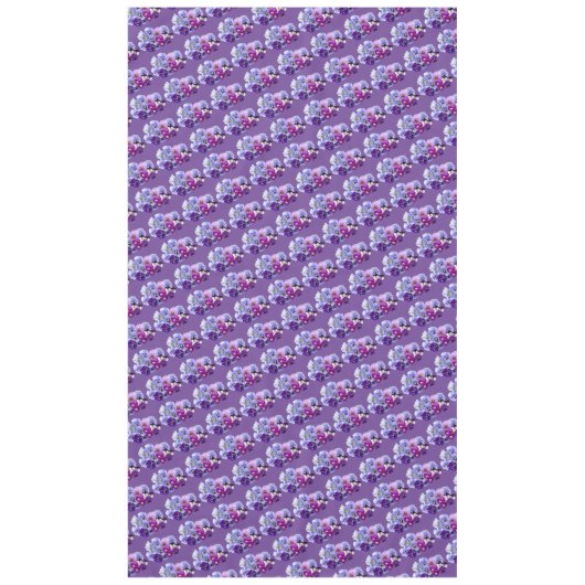 Paarse Pansy vierkante bloementafelkleed Tafelkleed (Voorkant)