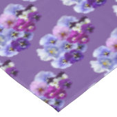 Paarse Pansy vierkante bloementafelkleed Tafelkleed (Gekanteld)