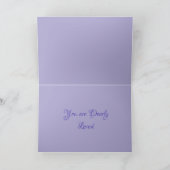 Paarse Pansy Viola Waterverf Birthday Card Kaart (Binnen)
