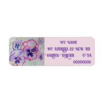 Paarse Pansy Waterverf Bloembloem