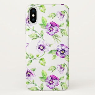 Paarse Pansy Waterverf iPhone / iPad case