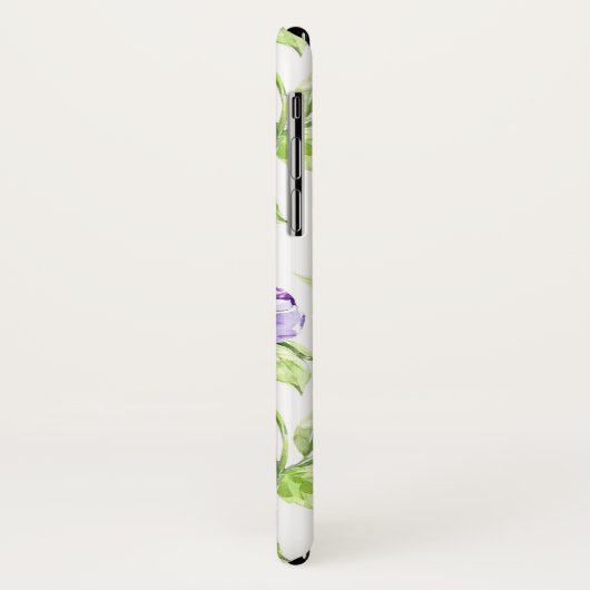 Paarse Pansy Waterverf iPhone / iPad case (Achterkant/links)