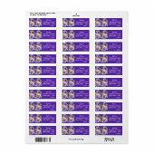 Paarse Pansy Waterverf Return Address Labels (Full Sheet)