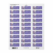 Paarse Pansy Waterverf Return Address Labels (Full Sheet)