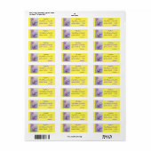 Paarse Pansy Waterverf Return Address Labels (Full Sheet)
