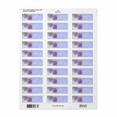 Paarse Pansy Waterverf Return Address Labels (Full Sheet)