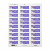 Paarse Pansy Waterverf Return Address Labels (Full Sheet)