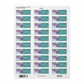 Paarse Pansy Waterverf Return Address Labels (Full Sheet)