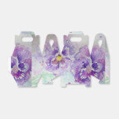 Paarse Pansy Waterverf Return Address Labels Bedankdoosjes (Uitgevouwen)