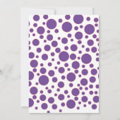 Paarse Pansy Wedding Kaart (Achterkant)