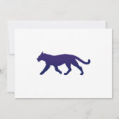 Paarse panthersilhouet - Kies achtergrondkleur Kaart (Achterkant)