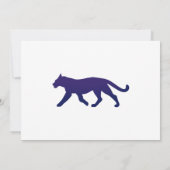 Paarse panthersilhouet - Kies achtergrondkleur Kaart (Achterkant)
