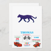 Paarse panthersilhouet - Kies achtergrondkleur Kaart (Voorkant / Achterkant)