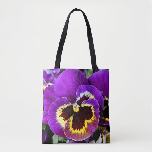 Paarse pantserbloem tote bag (Voorkant)