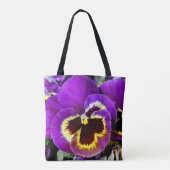 Paarse pantserbloem tote bag (Achterkant)