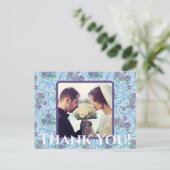 Paarse pantserkonijnen Licht Blauw Briefkaart (Staand voorkant)