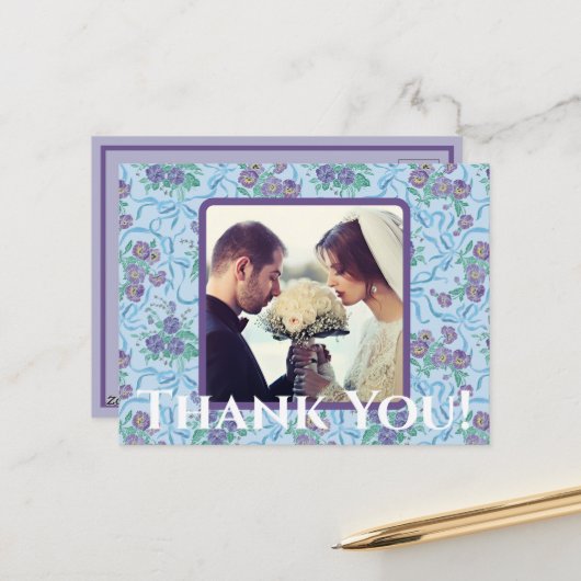 Paarse pantserkonijnen Licht Blauw Briefkaart (Voorkant / Achterkant in situ)