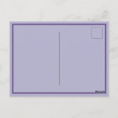 Paarse pantserkonijnen Licht Blauw Briefkaart (Achterkant)