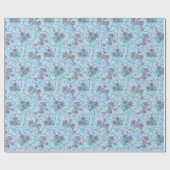  Paarse pantserkonijnen Licht Blauw Cadeaupapier (Vlak)