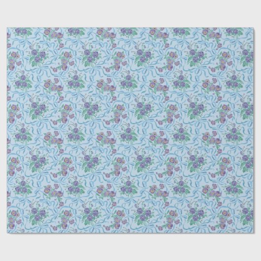  Paarse pantserkonijnen Licht Blauw Cadeaupapier (Vlak)