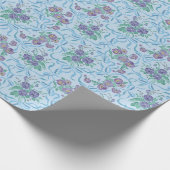  Paarse pantserkonijnen Licht Blauw Cadeaupapier (Hoek)