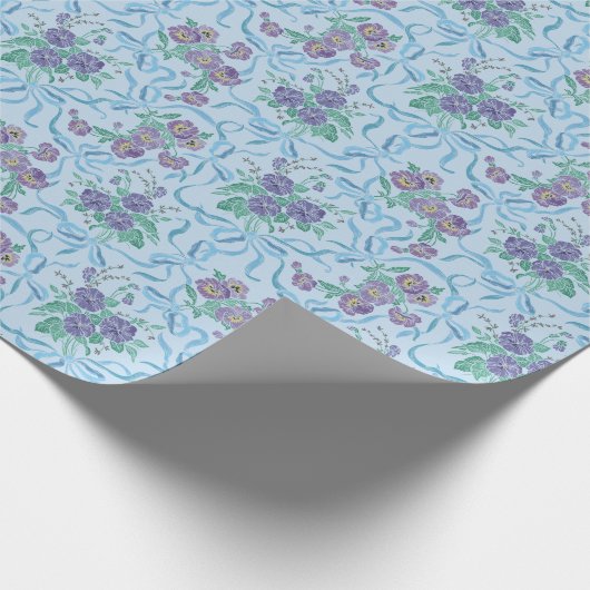 Paarse pantserkonijnen Licht Blauw Cadeaupapier (Hoek)