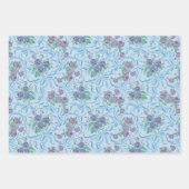 Paarse pantserkonijnen Licht Blauw Inpakpapier Vel (Voorkant)