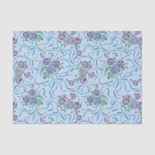  Paarse pantserkonijnen Licht Blauw Tissuepapier (Voorkant)