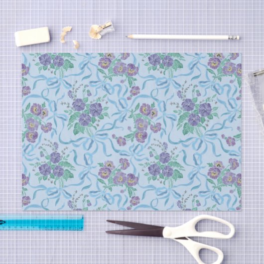  Paarse pantserkonijnen Licht Blauw Tissuepapier (Craft)