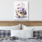 paarse panty mand op oogje kant canvas afdruk (Insitu (Slaapkamer))