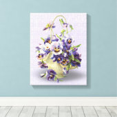 paarse panty mand op oogje kant canvas afdruk (Insitu (Houten vloer))