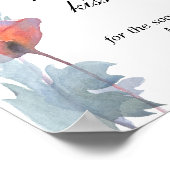 Paarse papaver hoeveel kussen vrijgezellenfeest poster (Hoek)