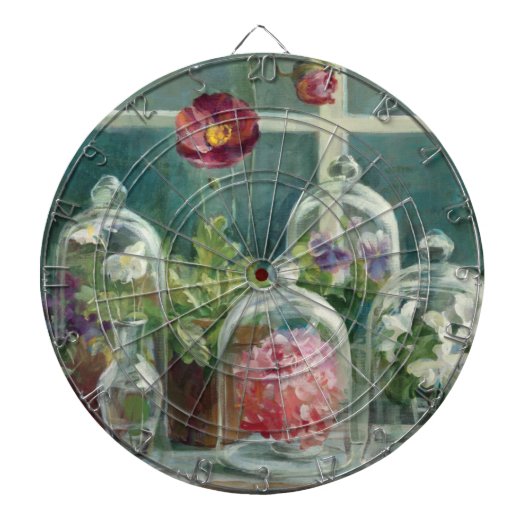 Paarse papaver op een ravijn dartbord (Voorkant)