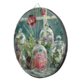 Paarse papaver op een ravijn dartbord (Voorkant Rechts)