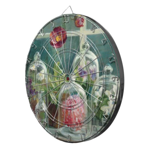 Paarse papaver op een ravijn dartbord (Voorkant Rechts)