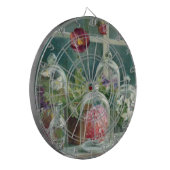 Paarse papaver op een ravijn dartbord (Voorkant Links)