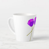 Paarse papaverbloemen latte mok (Linkerhoek)