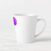 Paarse papaverbloemen latte mok (Rechts)