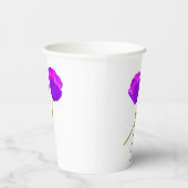 Paarse papaverbloemen papieren bekers (Rechts)