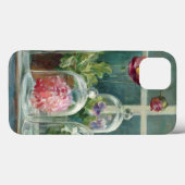 Paarse Papavers op een Vensterbank Case-Mate iPhone Case (Achterkant (horizontaal))