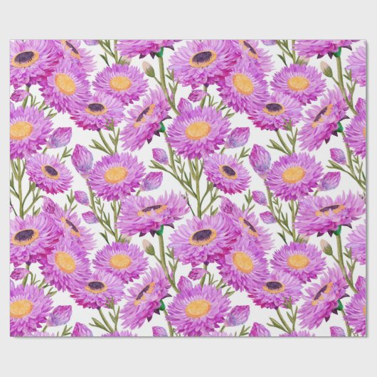 Paarse Papier Daisies Bloemen (Vlak)