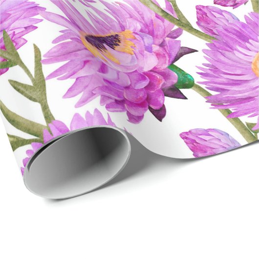 Paarse Papier Daisies Bloemen (Rol Hoek)