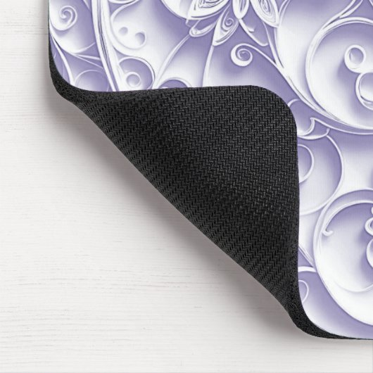 Paarse Papier Quilling Daisy Design Muismat (Hoek)