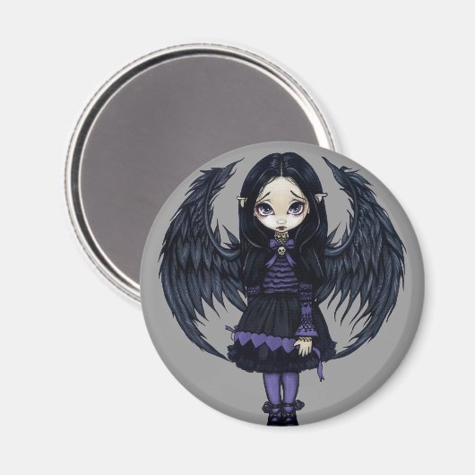 "Paarse papieren harten" magneet (Voorkant / Achterkant)