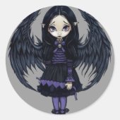 "Paarse papieren harten" Sticker (Voorkant)