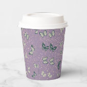 Paarse Papillon Papieren Bekers (Links)