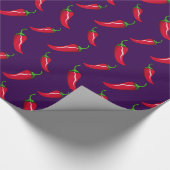 paarse paprika's cadeaupapier (Hoek)