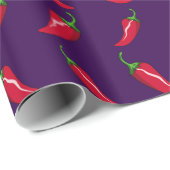 paarse paprika's cadeaupapier (Rol Hoek)