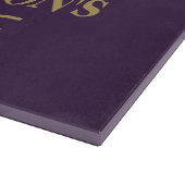 Paarse paradijs: botanische schoonheidssnijplank snijplank (Hoek)