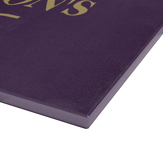 Paarse paradijs: botanische schoonheidssnijplank snijplank (Hoek)